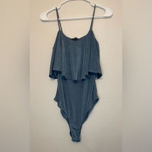 Timing Women’s Blue‎ Shimmery Bodysuit Size S